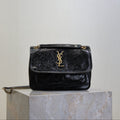 YSL 25S NIKI BAG 22 IN BLACK GLOSSY CALFSKIN GOLD HARDWARE
