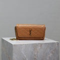 YSL 25S SAINT LAURENT GABY 19 IN FOX QUILTED CALFSKIN GOLD HARDWARE